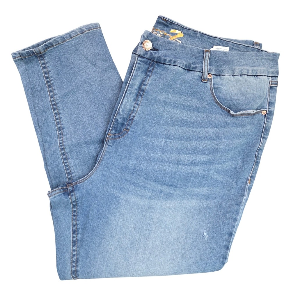 Seven7 Jeans tummyless high rise skinny light wash plus size 24W